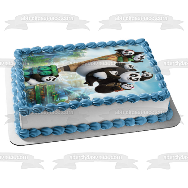 Kung Fu Panda 3 Po and Lei Lei Edible Cake Topper Image ABPID06814