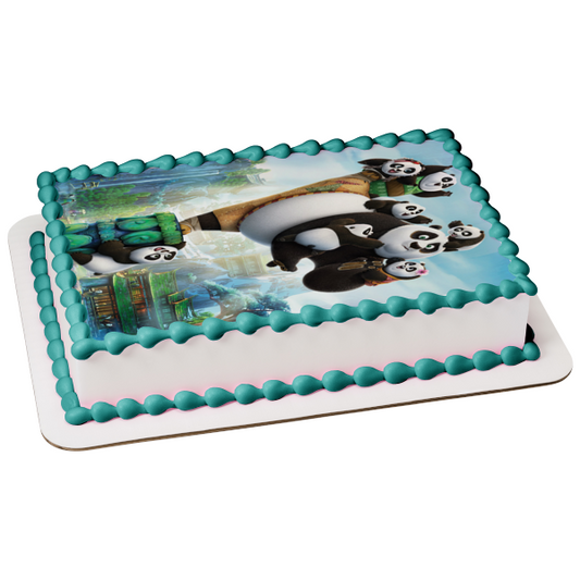 Decoración comestible para tarta de Kung Fu Panda 3 Po y Lei Lei Imagen ABPID06814 