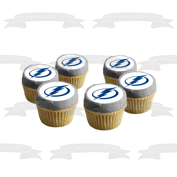 Tampa Bay Lightning Logo NHL Professional Hockey Edible Cake Topper Image ABPID06736