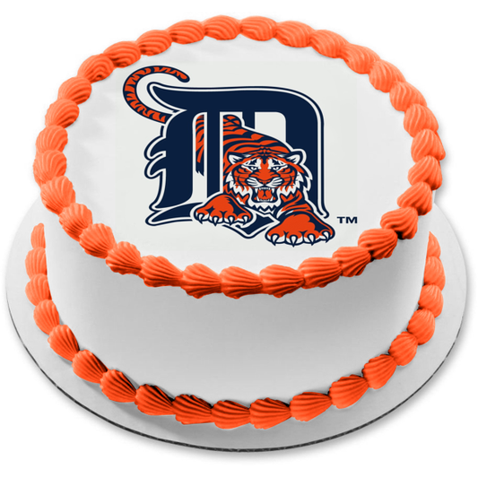 Detroit Tigers Logo 1994-2005 Edible Cake Topper Image ABPID06745