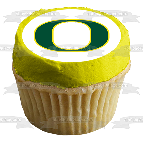 University of Oregon Ducks Logo NCAA Edible Cake Topper Image ABPID06872