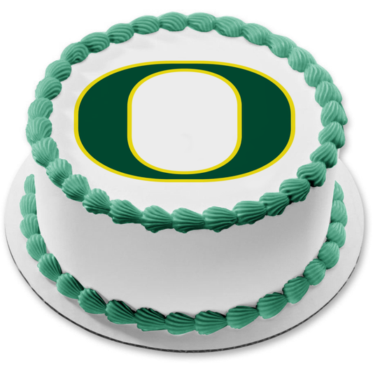 University of Oregon Ducks Logo NCAA Edible Cake Topper Image ABPID06872