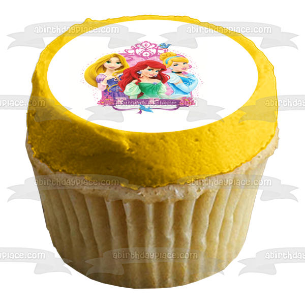 Princess Fairytale Aurora Ariel and Cinderella Edible Cake Topper Image ABPID06913