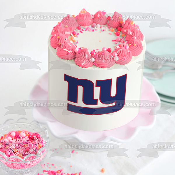 New York Giants Primary Logo NFL Edible Cake Topper Image ABPID06929