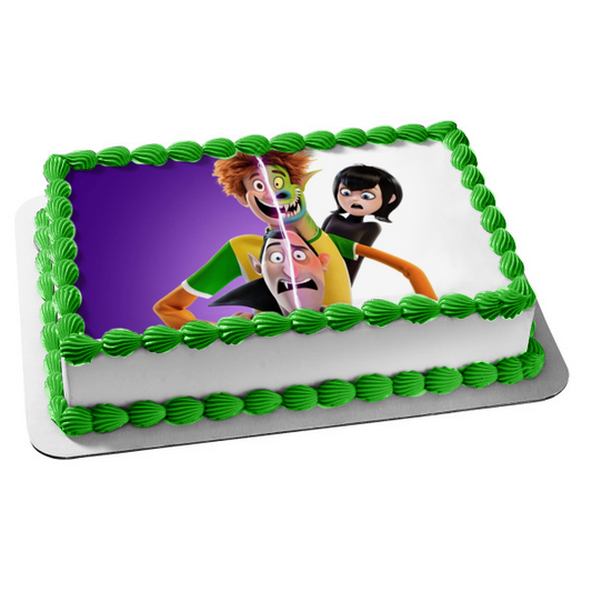 Hotel Transilvania: Transformania Mavis Drácula Dennis Imagen comestible para decoración de tarta ABPID55344 