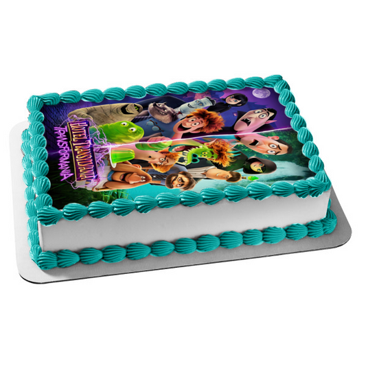 Hotel Transilvania: Transformania Blobby Dennis Mavis Drácula Imagen comestible para decoración de tarta ABPID55346 