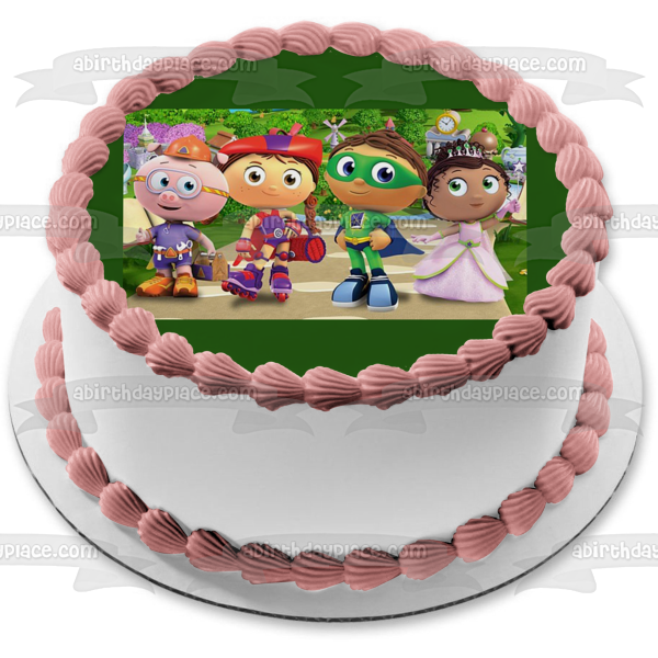 Super Why Princess Pea Alpha Pig and  Little Red Riding Hood Edible Cake Topper Image ABPID07027