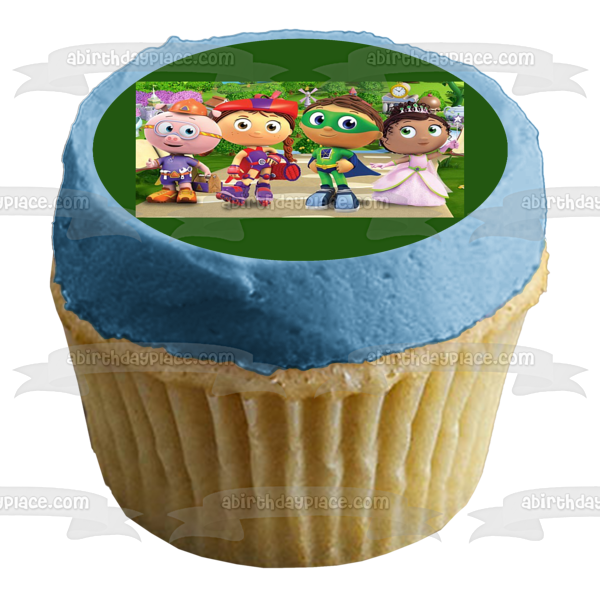 Super Why Princess Pea Alpha Pig and  Little Red Riding Hood Edible Cake Topper Image ABPID07027
