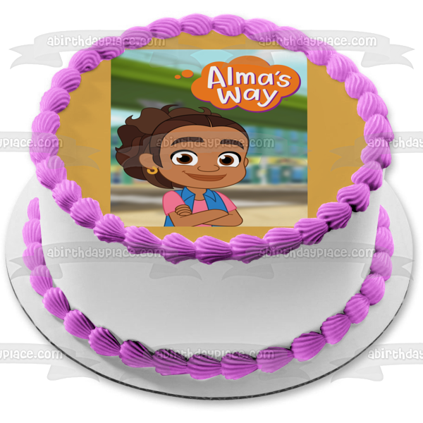 Alma's Way Alma Smiling Edible Cake Topper Image ABPID55317