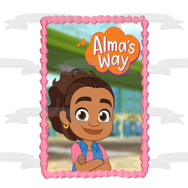 Alma's Way Alma Smiling Edible Cake Topper Image ABPID55317