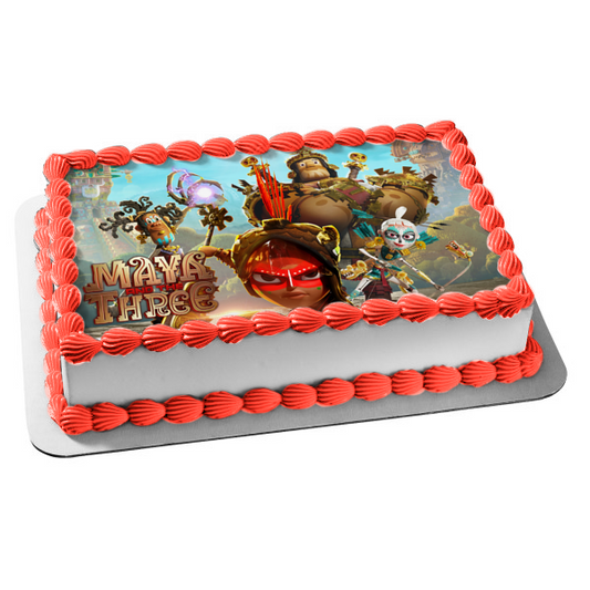 Maya and the Three Princess Maya Picchu Rico Edible Cake Topper Image ABPID55327