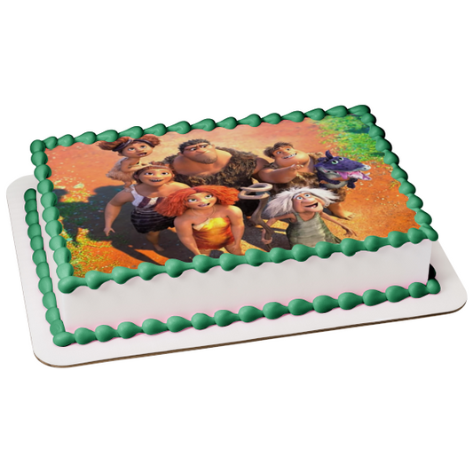 The Croods: Family Tree Eep Grug Guy Thunk Ugga Sandy Gran Edible Cake Topper Image ABPID55366