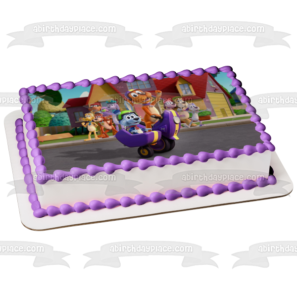 Go, Dog. Go! Pup Tag and Scooch Pooch Edible Cake Topper Image ABPID55375