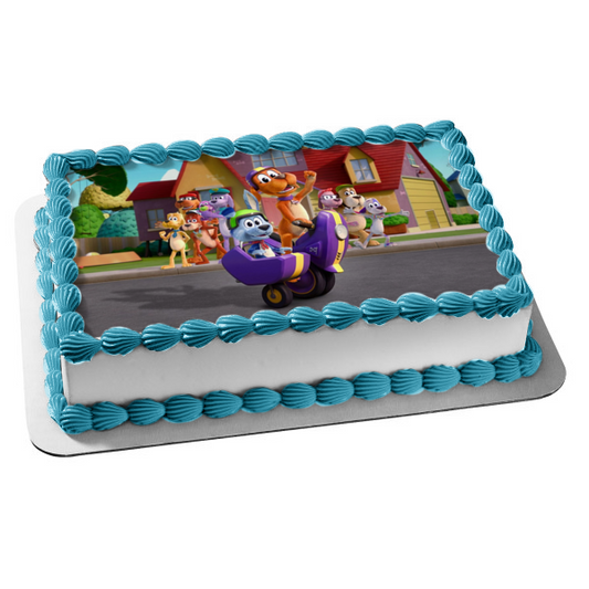 Ve, perro. ¡Ir! Imagen comestible para decoración de tarta con etiqueta de cachorro y Scooch Pooch ABPID55375 