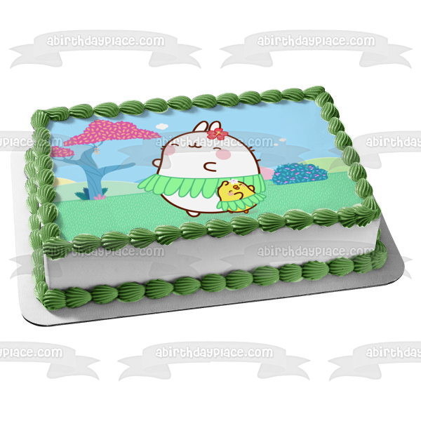 50+ Best Molang Birthday Cake Ideas and Designs (2025) 30 Molang and Piu Piu Wearing Skirts Edible Cake Topper Image ABPID55370 – A Birthday Place
