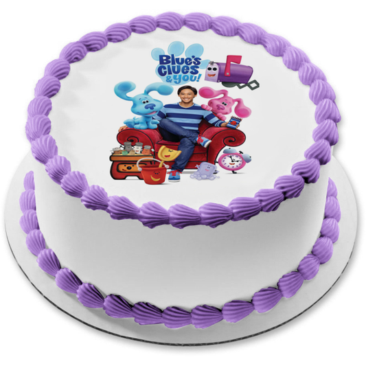 Imagen comestible para decoración de tarta con buzón magenta de Blue's Clues &amp; You Josh ABPID55376 