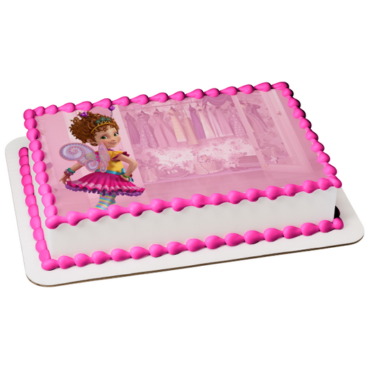 Fancy Nancy In Her Wardrobe Edible Cake Topper Image ABPID55373