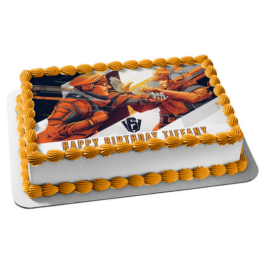 Rainbow 6 Siege Zofia Vs. Ela Edible Cake Topper Image ABPID55380