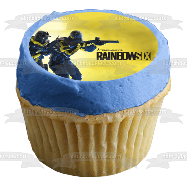 Tom Clancy's Rainbow 6 FPS Video Game Edible Cake Topper Image ABPID55382