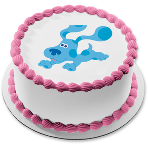 Blues Clues and a White Background Edible Cake Topper Image ABPID07049
