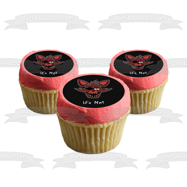 Five Nights at Freddy's Foxy and a Black Background Edible Cake Topper Image ABPID07065