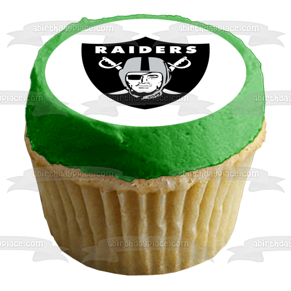 Oakland Raiders 2017 Logo NFL Edible Cake Topper Image ABPID07089