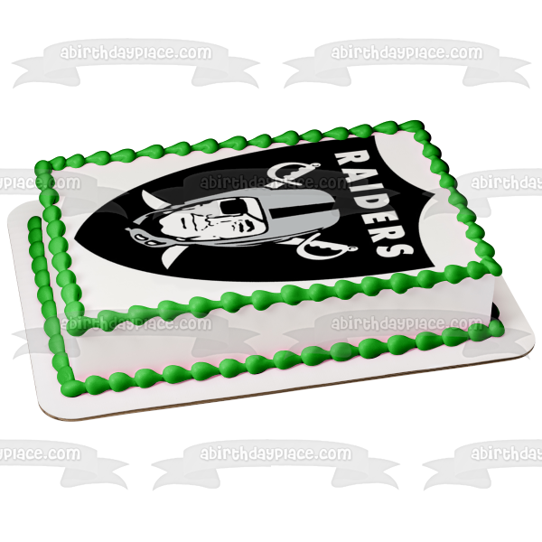 Las Vegas Raiders Edible Image Topper for Cake. Edible Pre Cut Stickers.