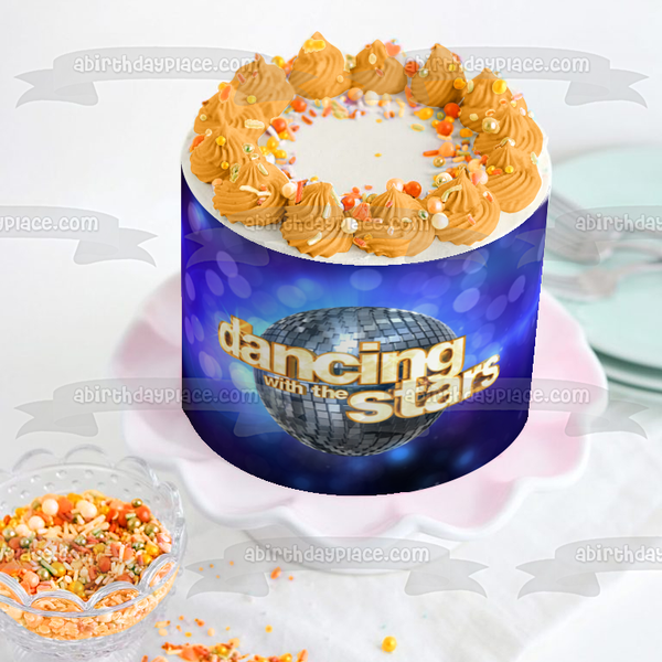 Dancing with the Stars Disco Ball Edible Cake Topper Image ABPID07098