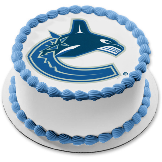 Vancouver Canucks Logo NHL Edible Cake Topper Image ABPID07314