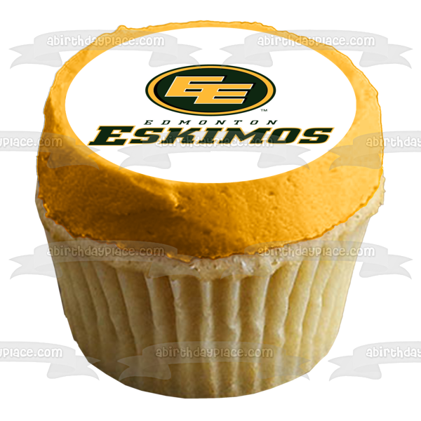 Edmonton Eskimos 2016 Logo Canadian Football League Edible Cake Topper Image ABPID07157