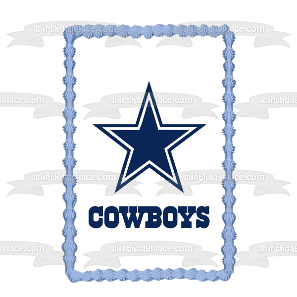 Dallas Cowboys 1964-present Logo Stars NFL Edible Cake Topper Image ABPID07170
