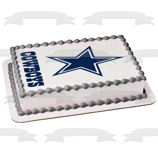 Dallas Cowboys 1964-present Logo Stars NFL Edible Cake Topper Image ABPID07170