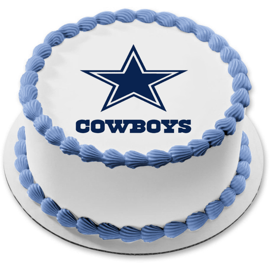 Dallas Cowboys 1964-present Logo Stars NFL Edible Cake Topper Image ABPID07170