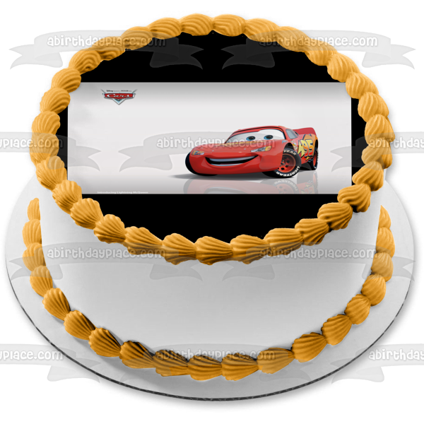 Cars Lightening McQueen Edible Cake Topper Image ABPID07183