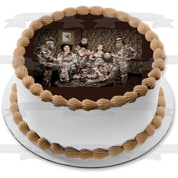 Duck Dynasty Robertson Family Duck Commander Camouflage Camo Edible Cake Topper Image ABPID07192