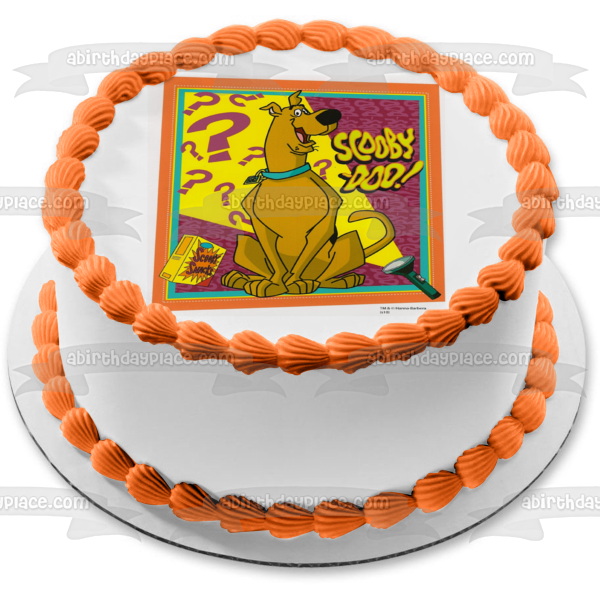 Scooby Doo Scooby Snacks and Question Marks Edible Cake Topper Image ABPID07194