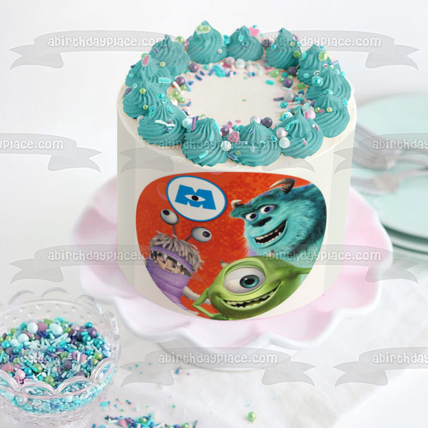 Monsters Inc. Boo Sullivan and Mike Kwazoski Edible Cake Topper Image ABPID07365