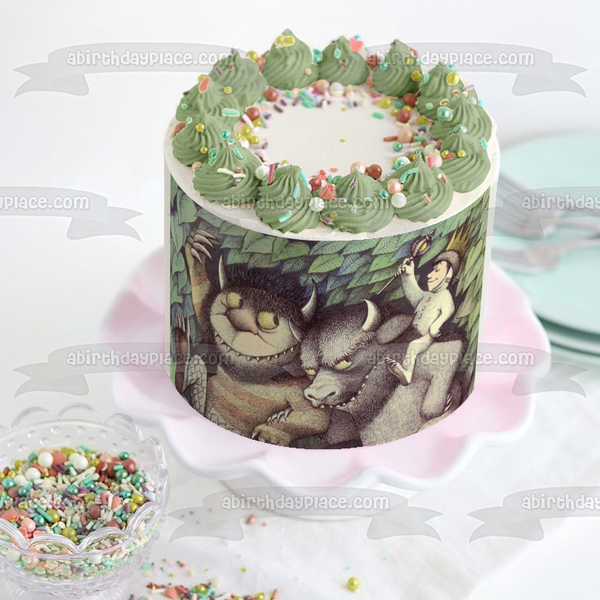 Where the Wild Things Are Max Crown and Leaves Edible Cake Topper Image ABPID07375