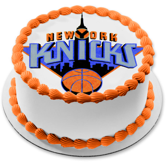 Imagen comestible para tarta con el logotipo de los New York Knicks de los edificios de la ciudad de la NBA ABPID07404 