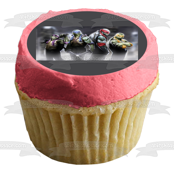 Tortugas Ninja Mutantes Adolescentes Donatello Michaelangelo Leonardo y Raphael Tmnt Imagen comestible para decoración de tarta ABPID07255 