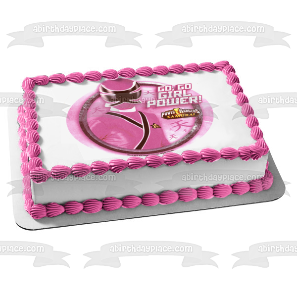Power Rangers Samurai Pink Ranger Kimberly Hart Edible Cake Topper Image ABPID07262