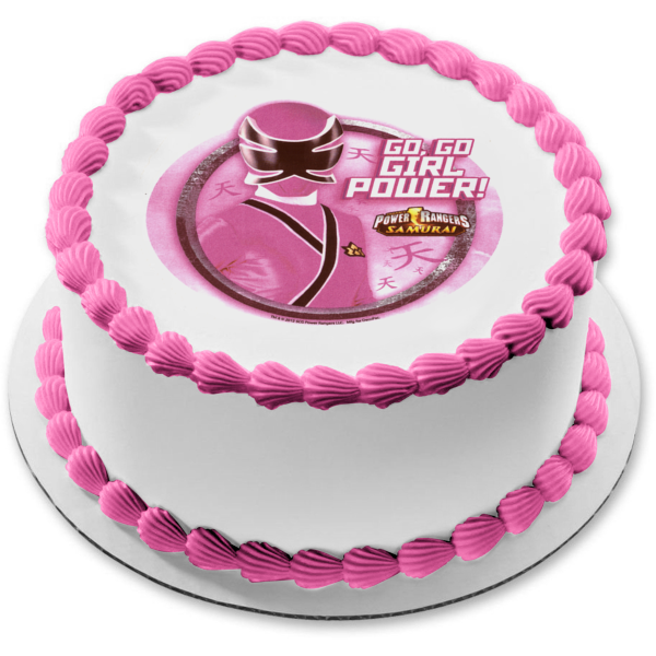 Power Rangers Samurai Pink Ranger Kimberly Hart Edible Cake Topper Image ABPID07262