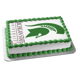 Michigan State University Spartans Logo NCAA Edible Cake Topper Image ABPID07264