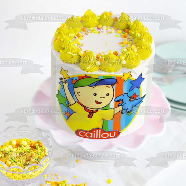 PBS Caillou Logo Stars and Scruffy Edible Cake Topper Image ABPID07268