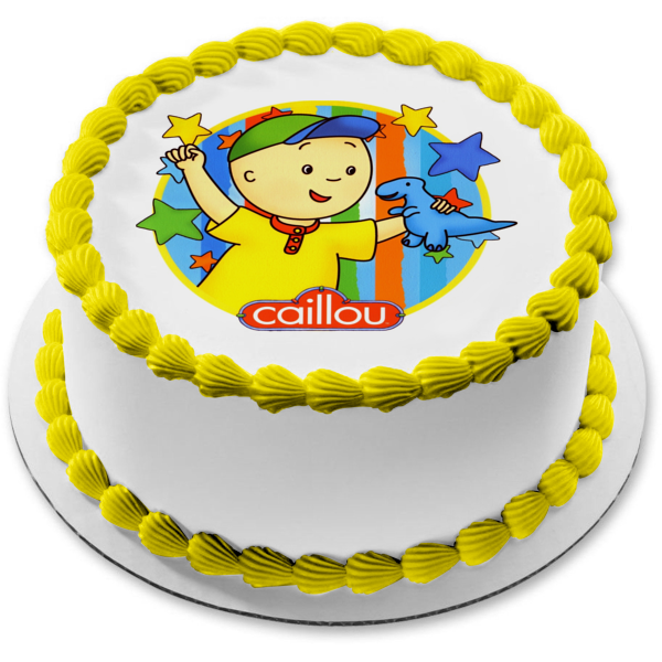 PBS Caillou Logo Stars and Scruffy Edible Cake Topper Image ABPID07268