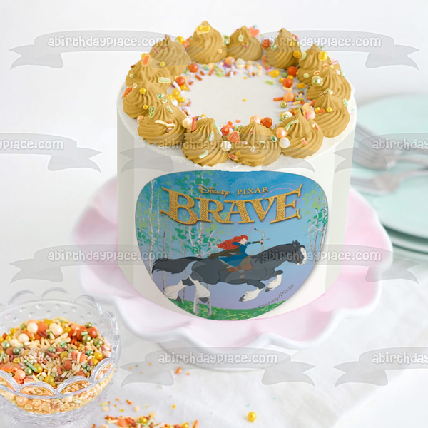 Brave Merida Bow and Arrow Angus Edible Cake Topper Image ABPID07287