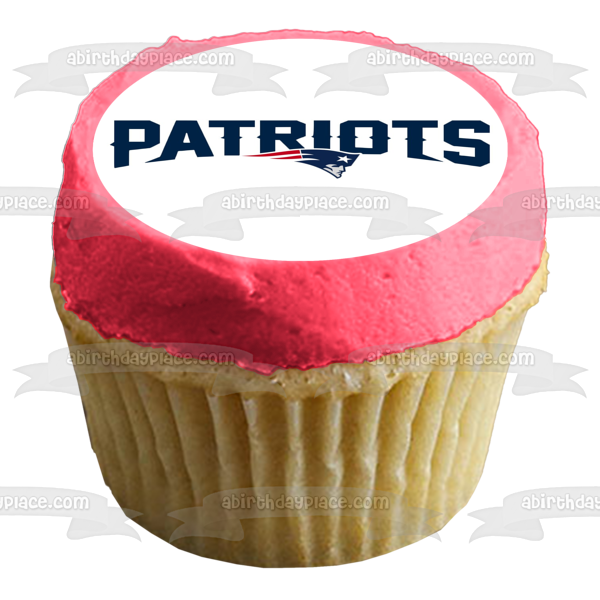 New England Patriots Logo NFL Football Edible Cake Topper Image ABPID07604