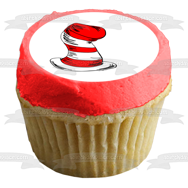 Dr. Seuss The Cat in the Hat Edible Cake Topper Image ABPID07626