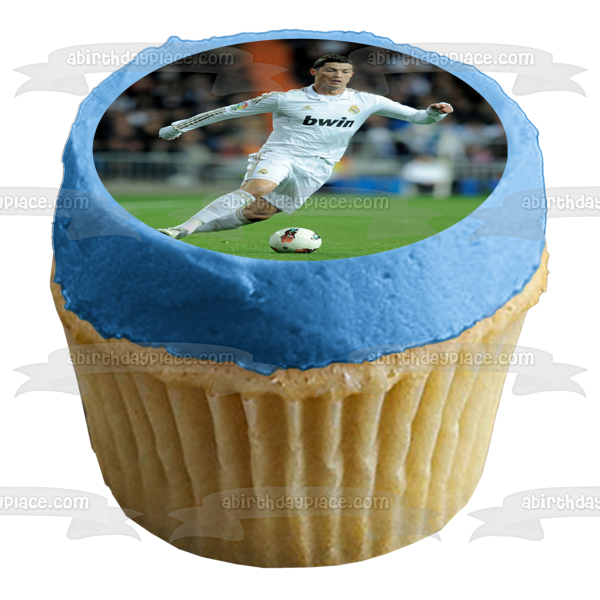 Cristiano Ronaldo Italian Club Juventus Professional Footballer Edible Cake Topper Image ABPID07478