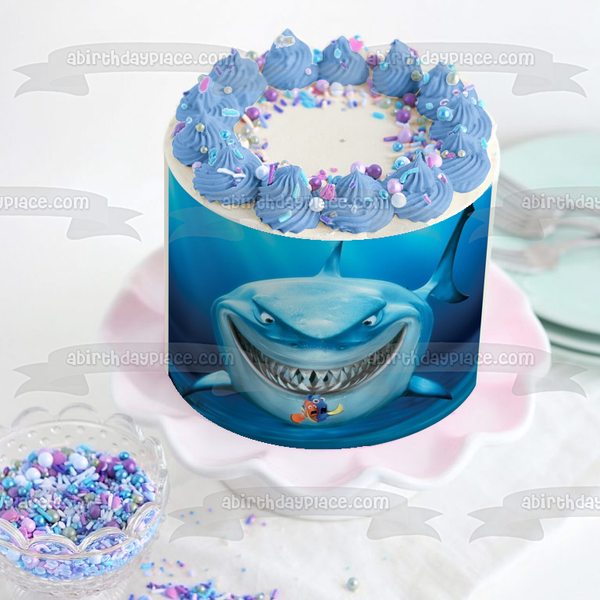 Finding Nemo Dory Marlin and Bruce Edible Cake Topper Image ABPID07508